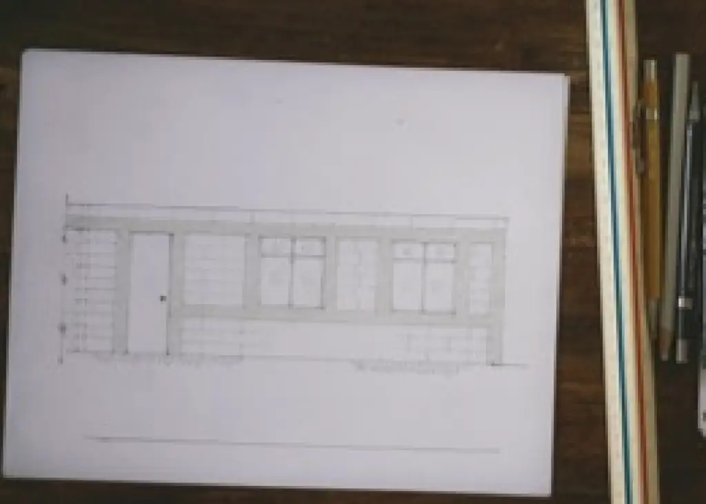 Plan technique détaillé utilisé lors d'un audit énergétique pour analyser la structure du bâtiment.